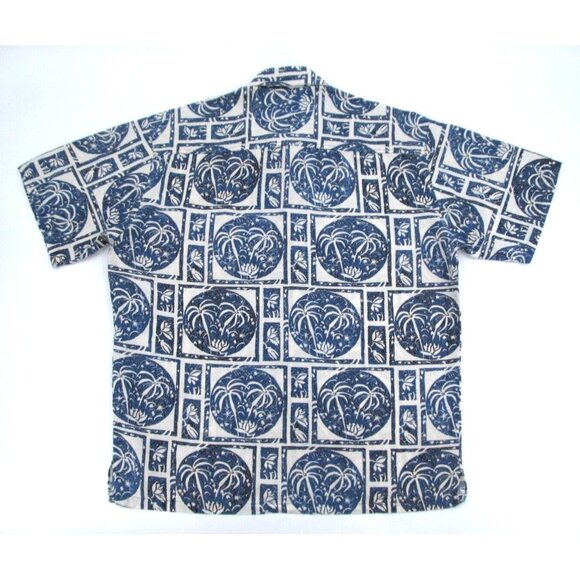 Vtg 90s Avi Kahala Hawaiian Shirt Mens Large Button Up Handcrafted Rayon Linen - Picture 5 of 13